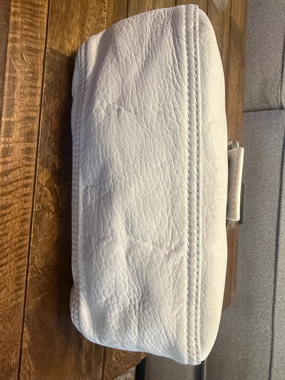Fendi White Baguette Leather Shoulder Bag Vintage Style - Picture 9 of 9